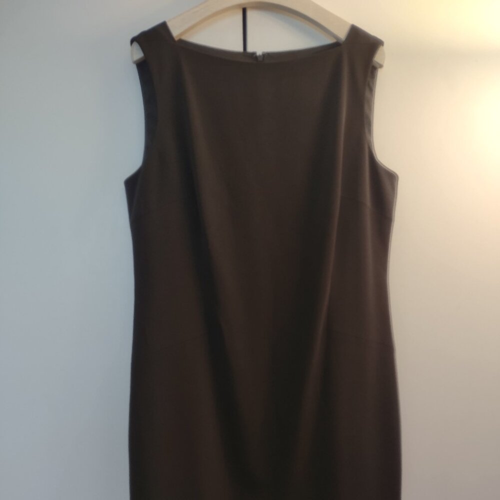 Ann Taylor Black Sheath Dress Classic Sleeveless Size XL